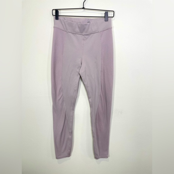Alo Yoga No Limit 7/8 High Waist Ribbed Trim Leggings Lavender‎ Dusk Size M - Picture 2 of 9